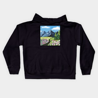 Mountains and Valleys Kids Hoodie